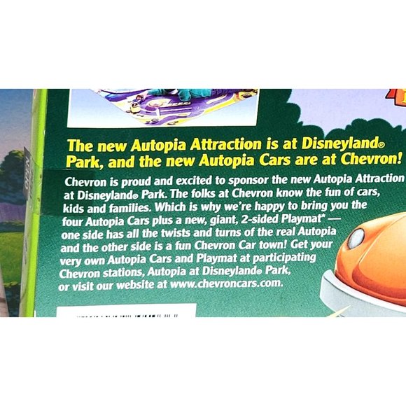 Vintage 2000 The Autopia Cars Disneyland Chevron Cars - Free Postcard & Stickers - Picture 12 of 16